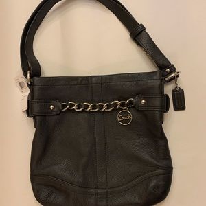 Coach F19722 Pebble Leather Chain Duffle
